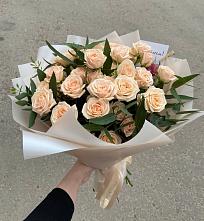 Букет Кремовые розы Латте в Трошково